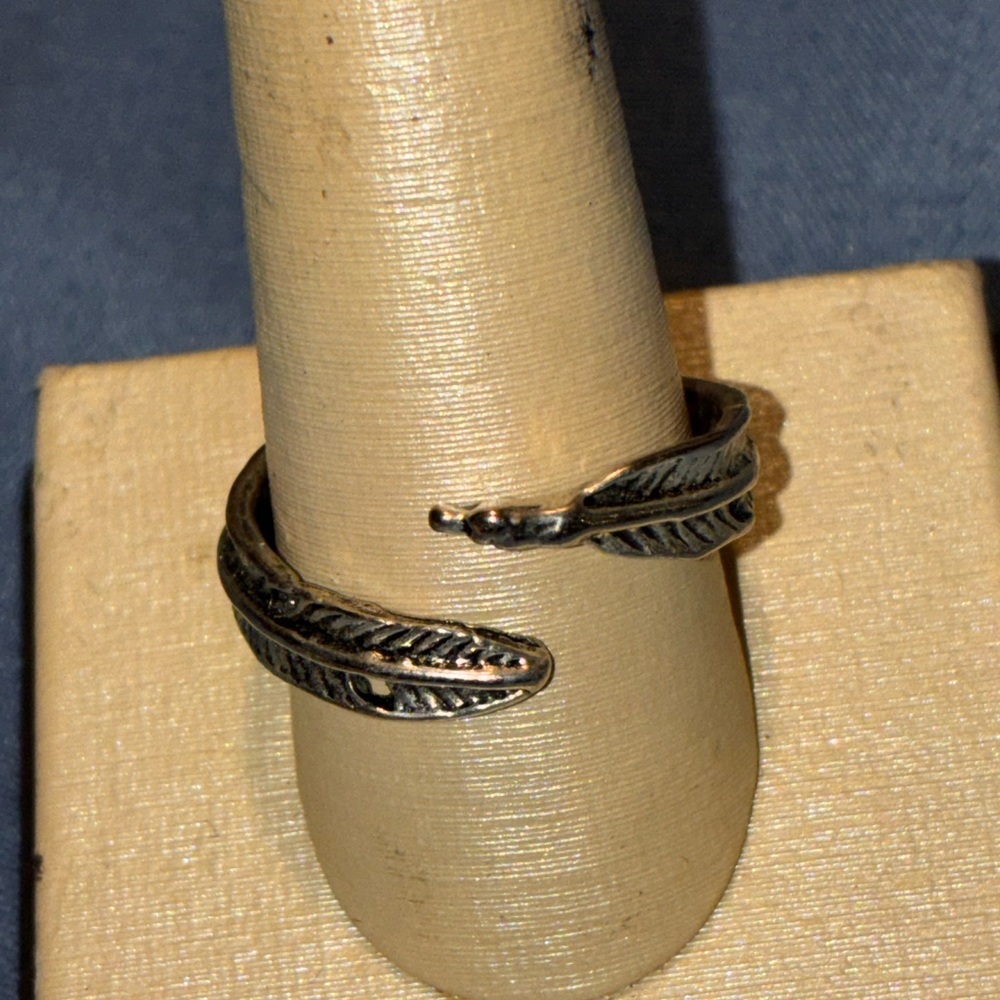 Silver Feather Wrap Ring